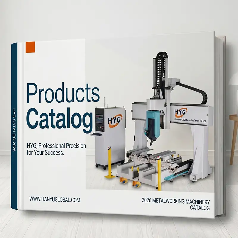 Cover of the 2026 Woodworking Machinery Catalog by HANYU PRIME, featuring automated CNC routers and complete panel furniture production lines.