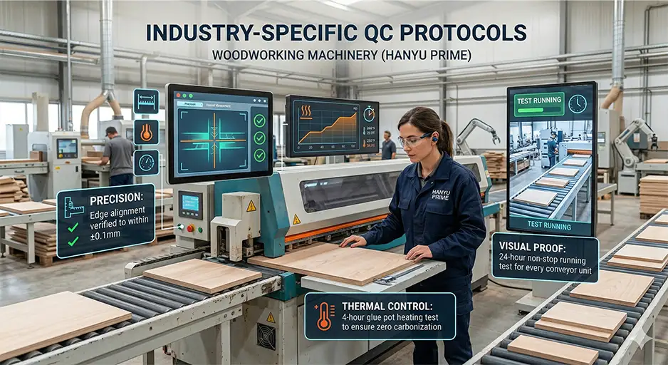 HANYU GLOBAL Woodworking Machinery: ±0.1mm Precision Edge Alignment and 24-hour Stability Testing